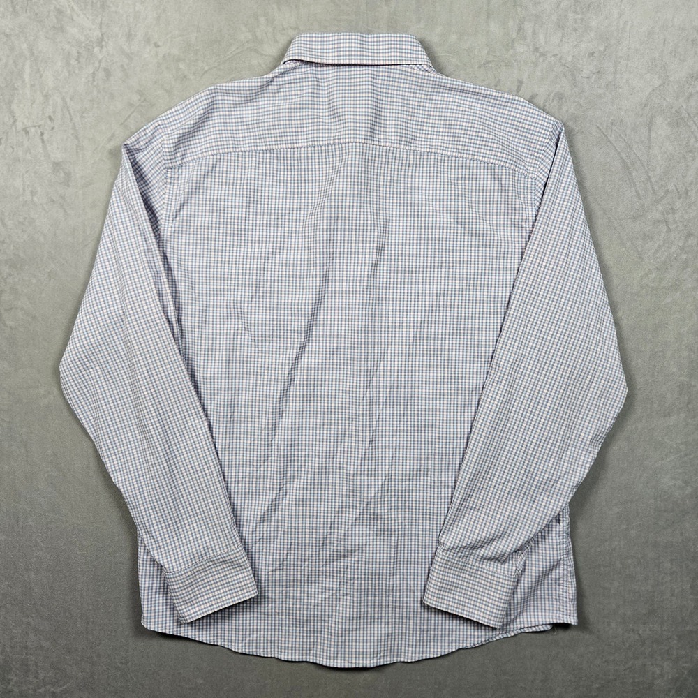 UNTUCKit Button Up Shirt Mens XXL Pink Blue Check Performance Nylon Stretch - Picture 3 of 10